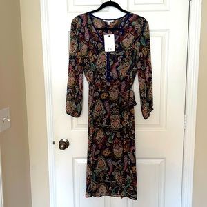 NWT Paisley Print Long sleeved Dress
